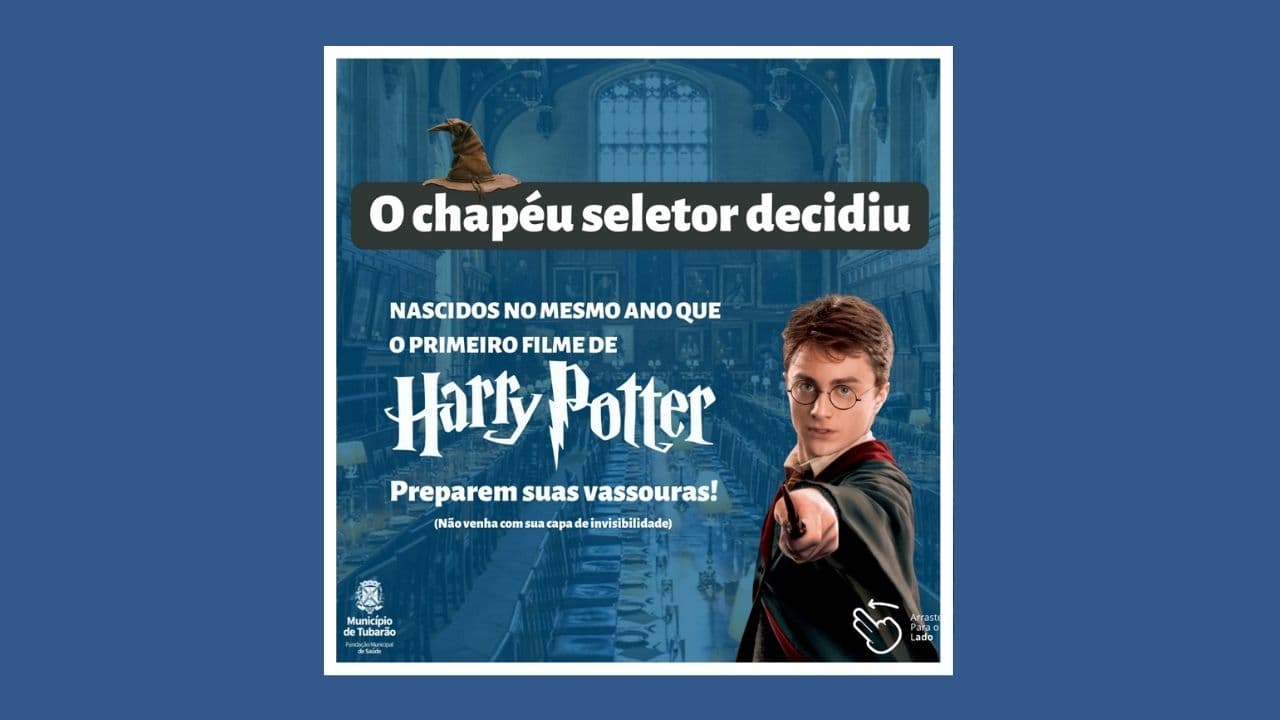 Alohomora! Campanha de vacinação faz referência a Harry Potter e viraliza nas redes sociais