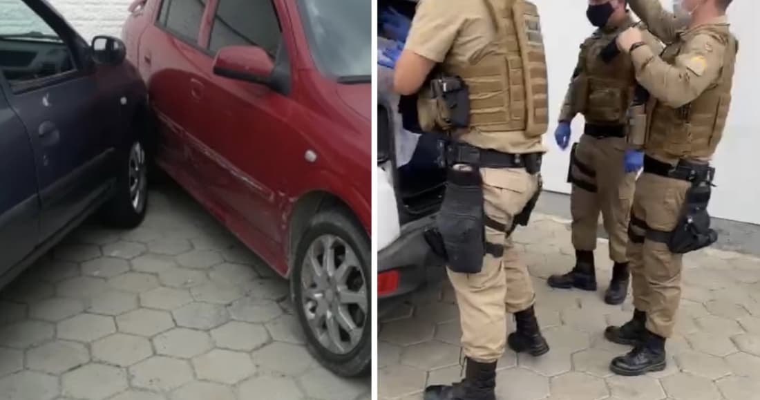 Após bater em carros de revenda, motorista é preso sob efeito de drogas