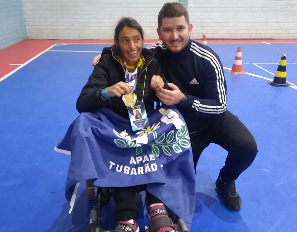Apae de Tubarão é ouro na bocha paralímpica em Lages