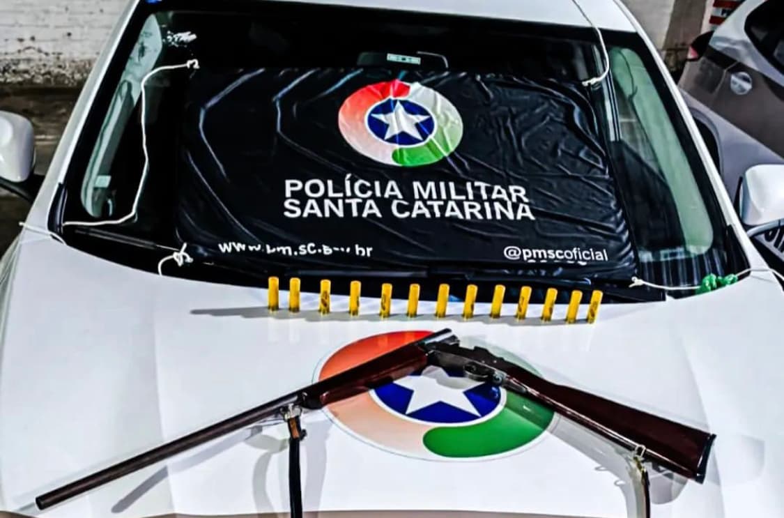 Espingarda é apreendida em ocorrência de violência doméstica