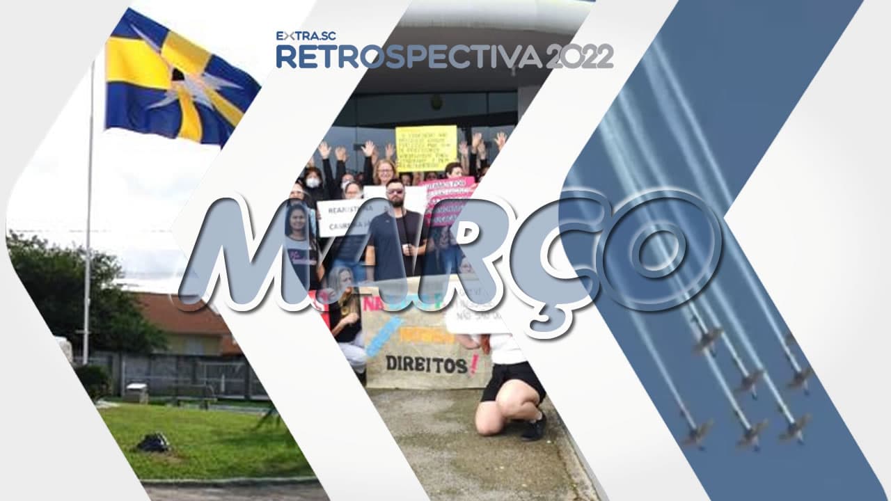 MARÇO: Capivari de Baixo celebra 30 anos com professores em greve e Esquadrilha da Fumaça dá show nos ares de Tubarão
