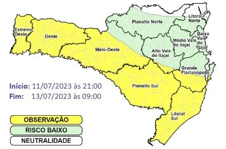 Grande volume de chuva é previsto para esta semana