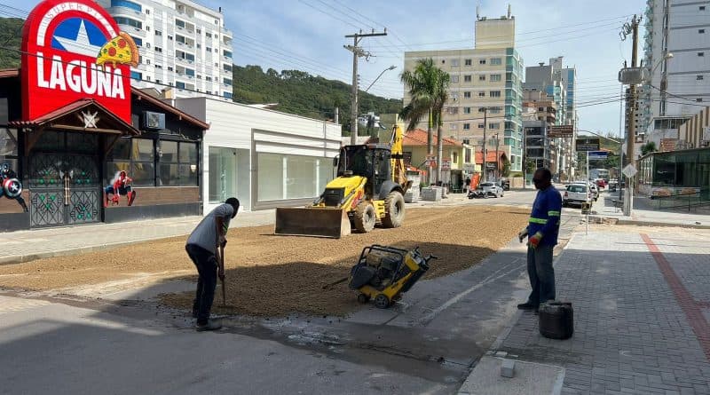 Avenida Senador Gallotti, em Laguna, recebe novo cruzamento elevado