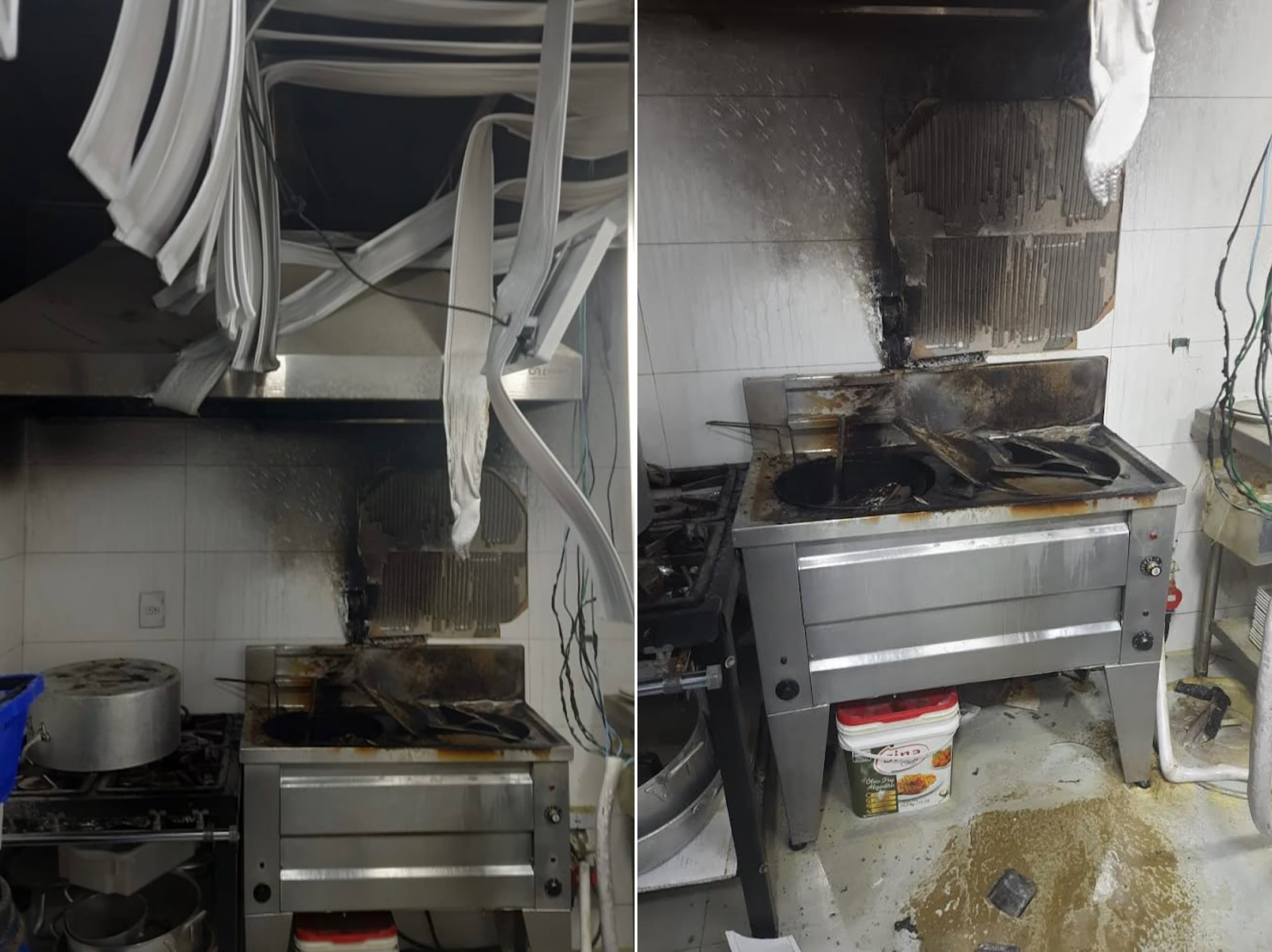Fritadeira elétrica causa princípio de incêndio em posto de combustíveis