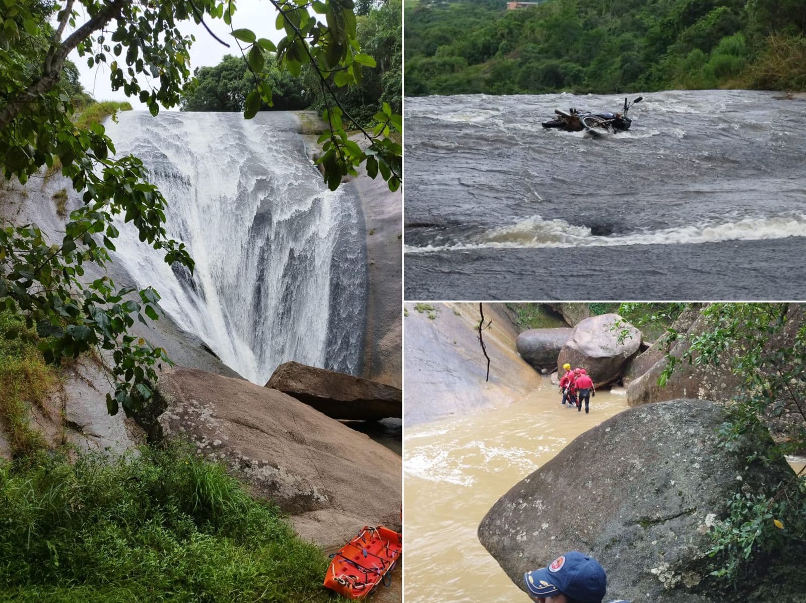 Corpo de motociclista é encontrado em cachoeira da região