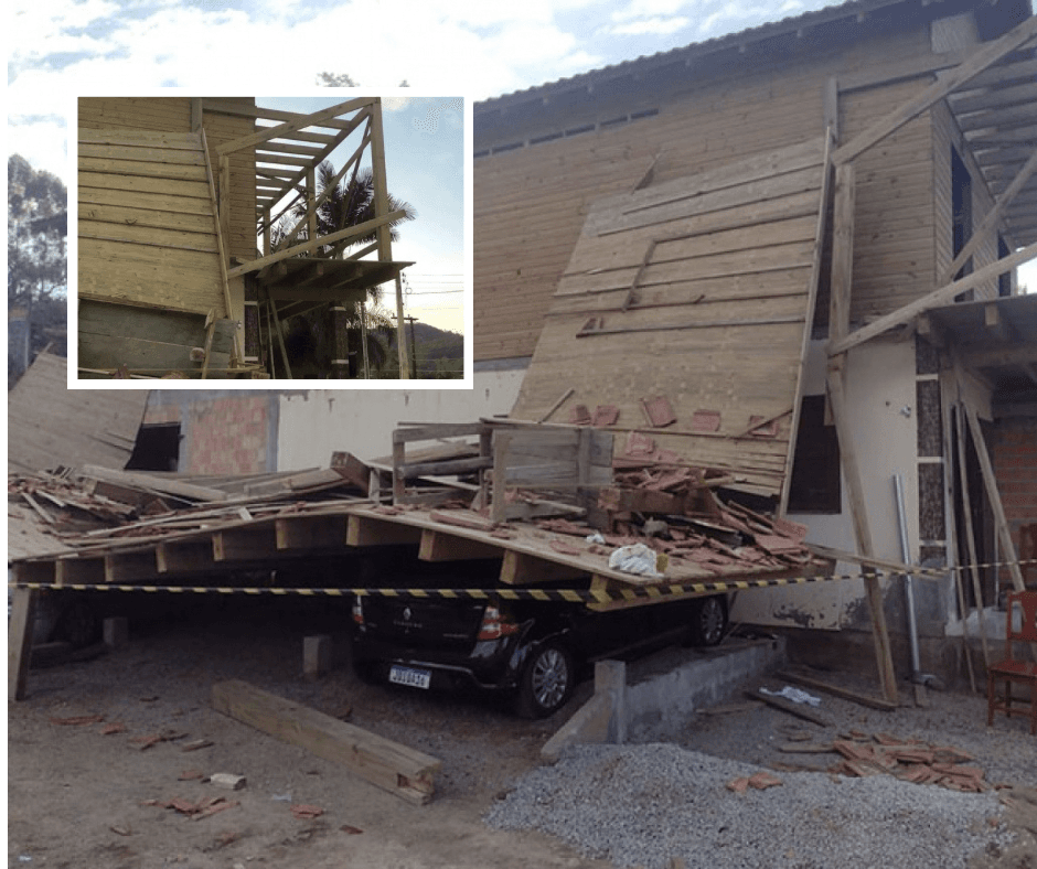 Deck de casa em construção desaba durante festa de casamento e 11 pessoas ficam feridas