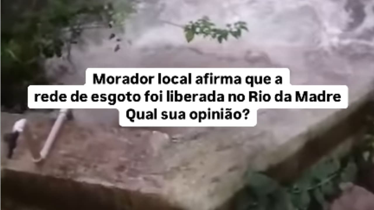 Tubarão Saneamento desmente boato em vídeo no Rio da Madre