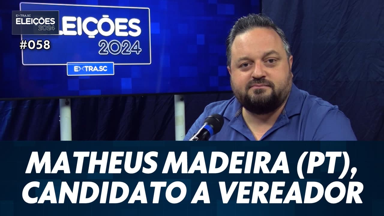 ASSISTA: Conheça Matheus Madeira (PT), candidato a vereador de Tubarão – Eleições #058