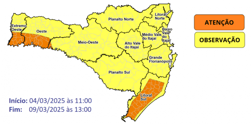 Onda de calor em SC vai durar mais do que o previsto; mapa indica atenção na Amurel