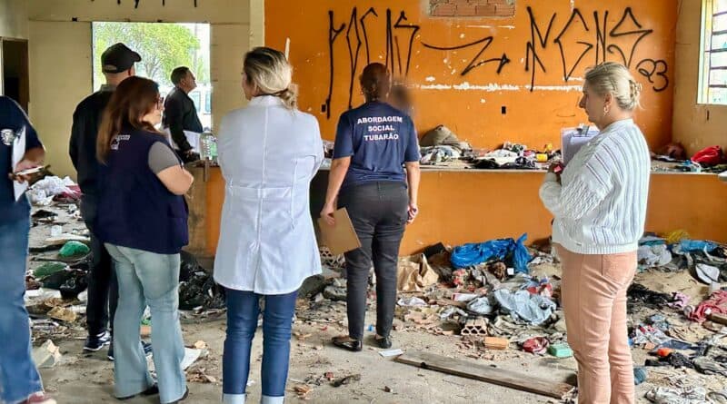 Força-tarefa identifica várias novas pessoas em situação de rua chegando a Tubarão