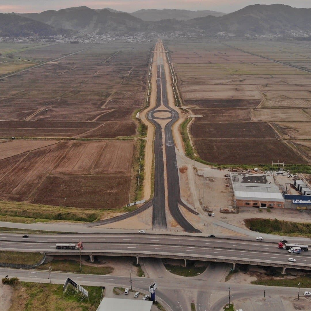 Em imagens aéreas exclusivas, veja como está a construção da Rodovia Ivane Fretta