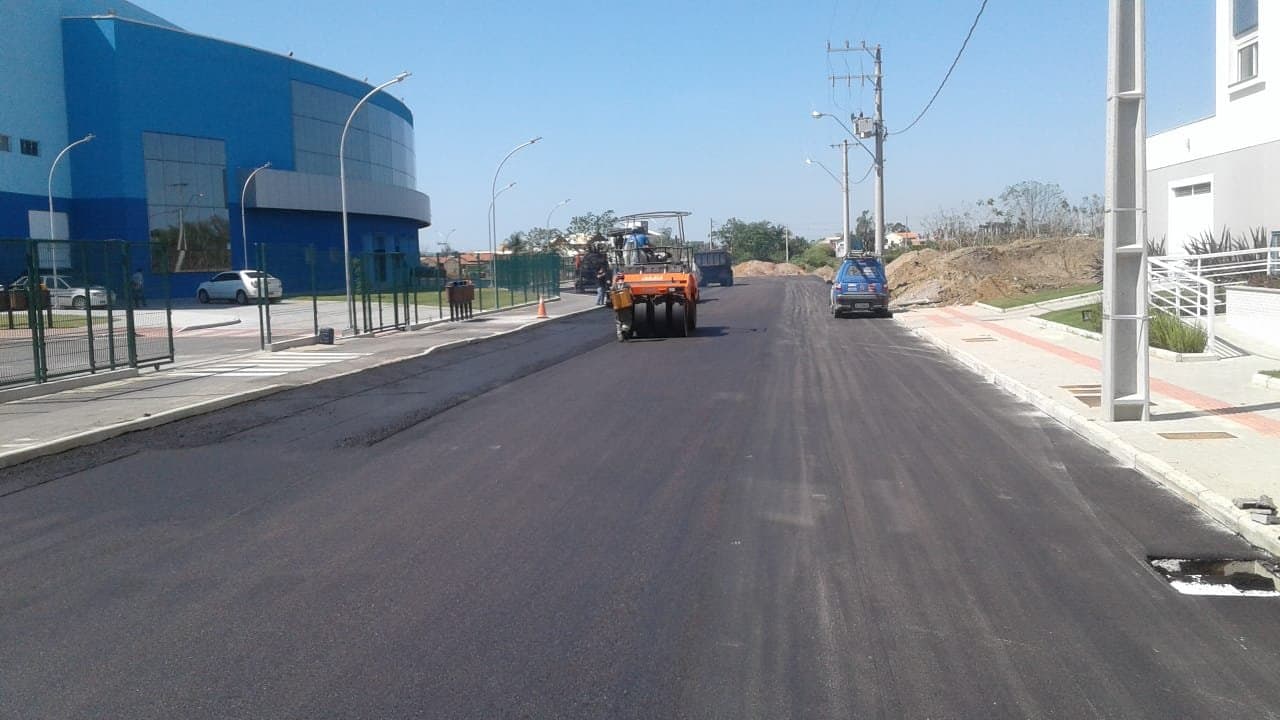 Rua de acesso à Arena Multiuso é pavimentada