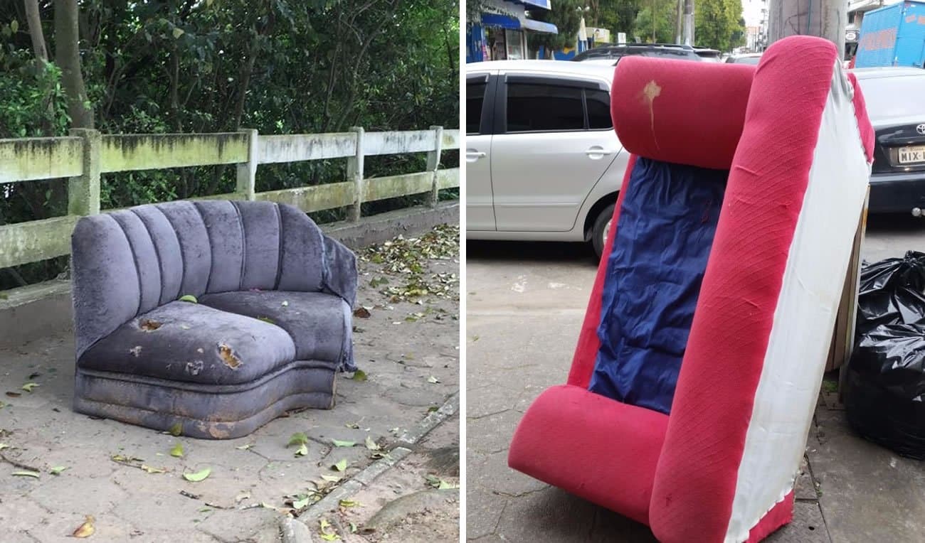 Calçada não é lixo