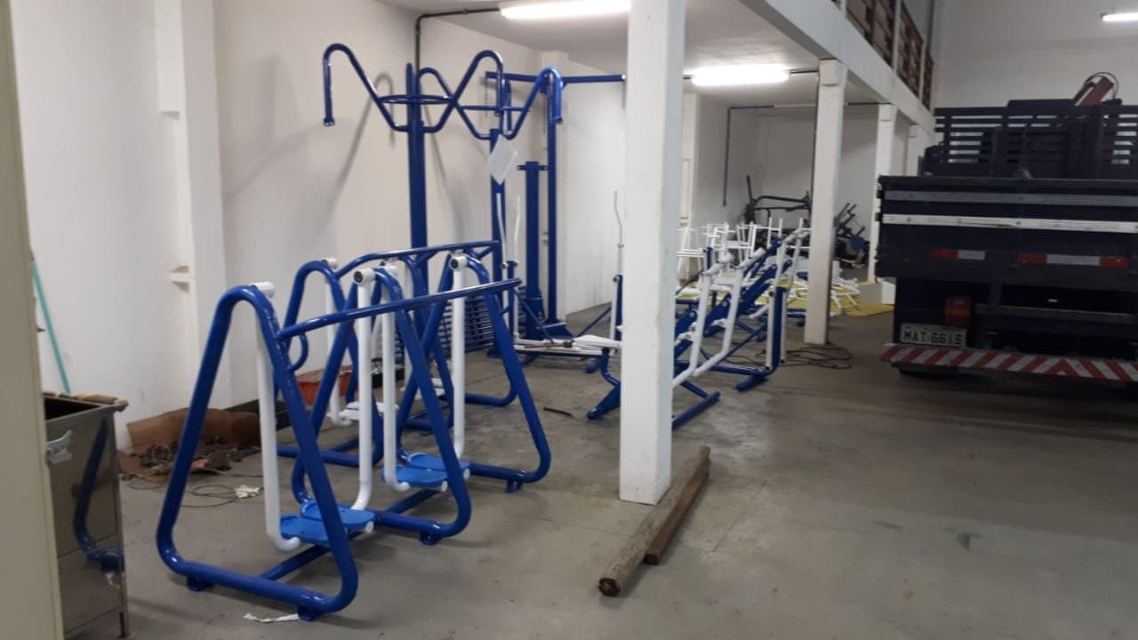 Academias ao ar-livre reformadas serão montadas nesta semana