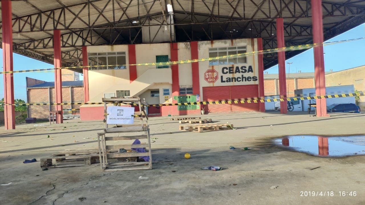 Ceasa é interditado pela Defesa Civil