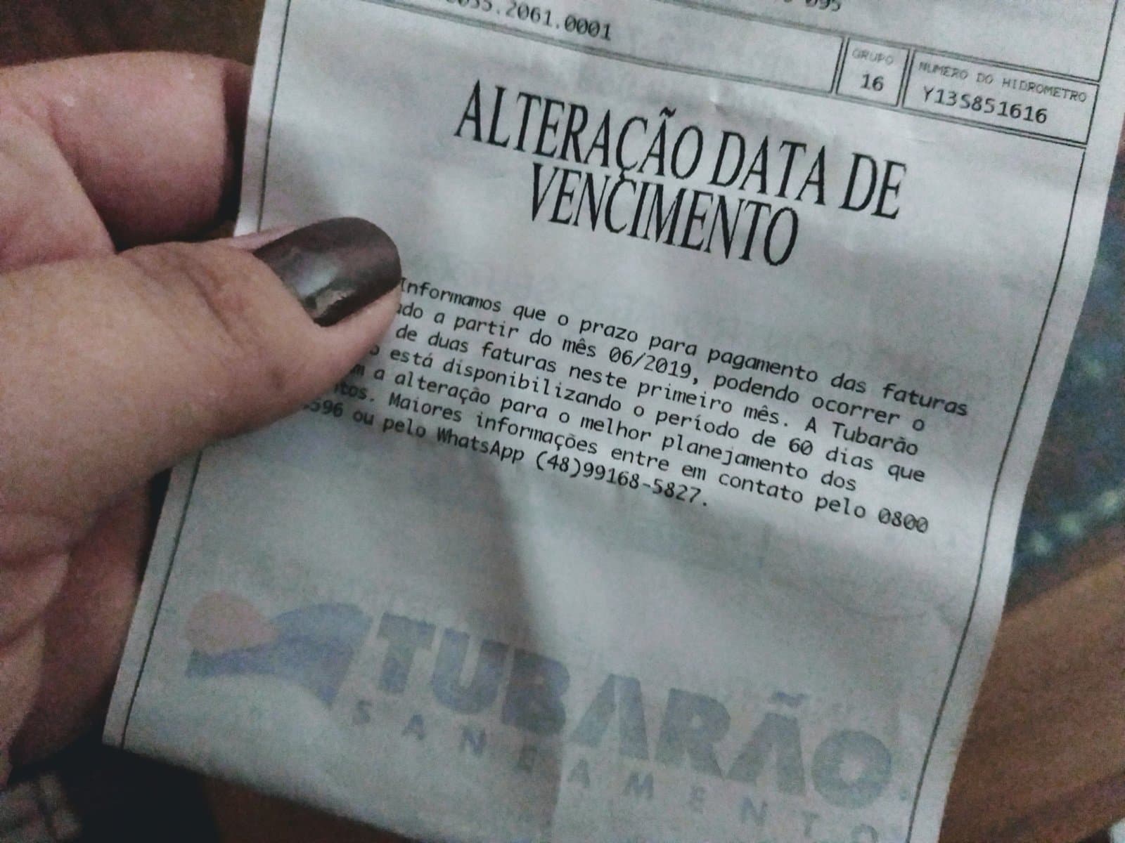 Datas de vencimento das faturas de água serão padronizadas