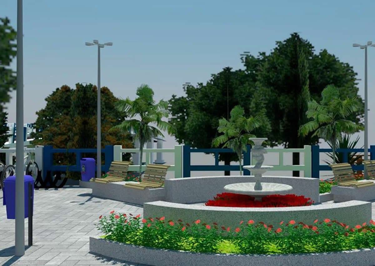 Veja o projeto de revitalização das praças da beira-rio e do futuro deck da Lauro Müller