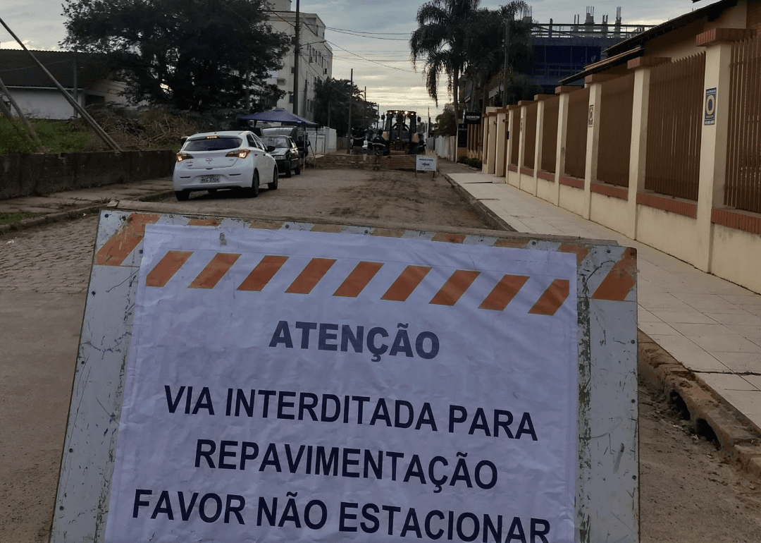 Cronograma prevê repavimentações de quatro ruas nesta segunda-feira (8)