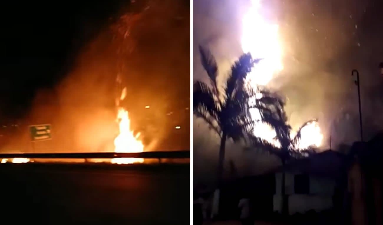 Incêndio atinge vegetação próximo ao Morro do Formigão