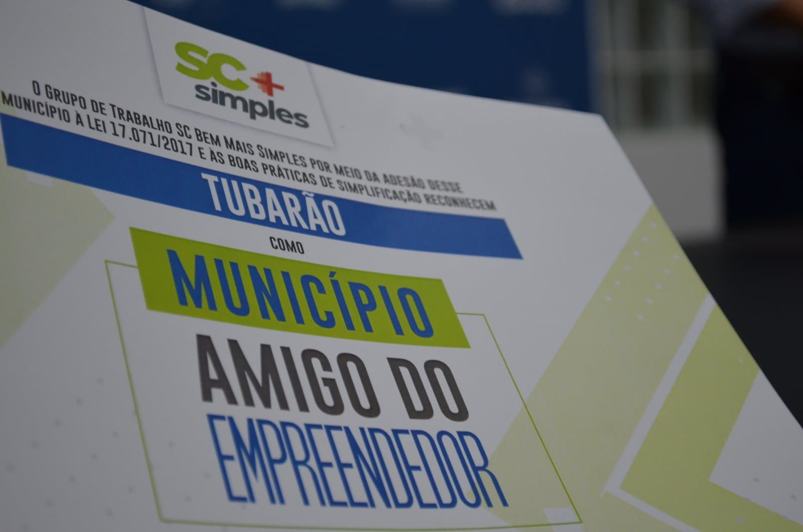 Tubarão recebe o certificado "Cidade Amiga do Empreendedor"