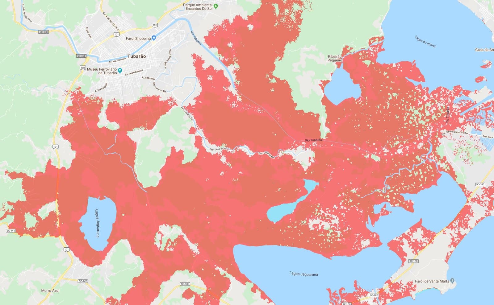 Bairros de Tubarão podem ser atingidos pela alta do nível do mar, aponta pesquisa internacional