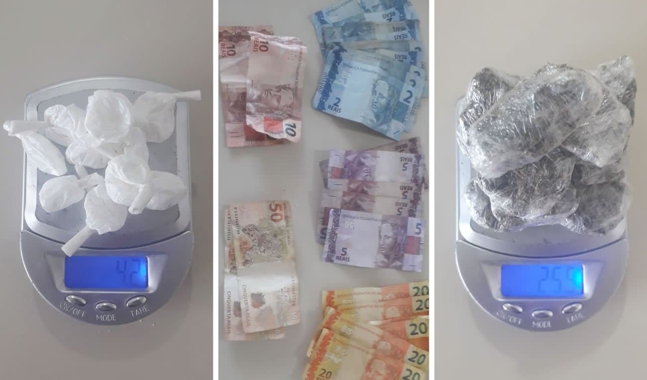 Traficante é preso em flagrante no portão de casa