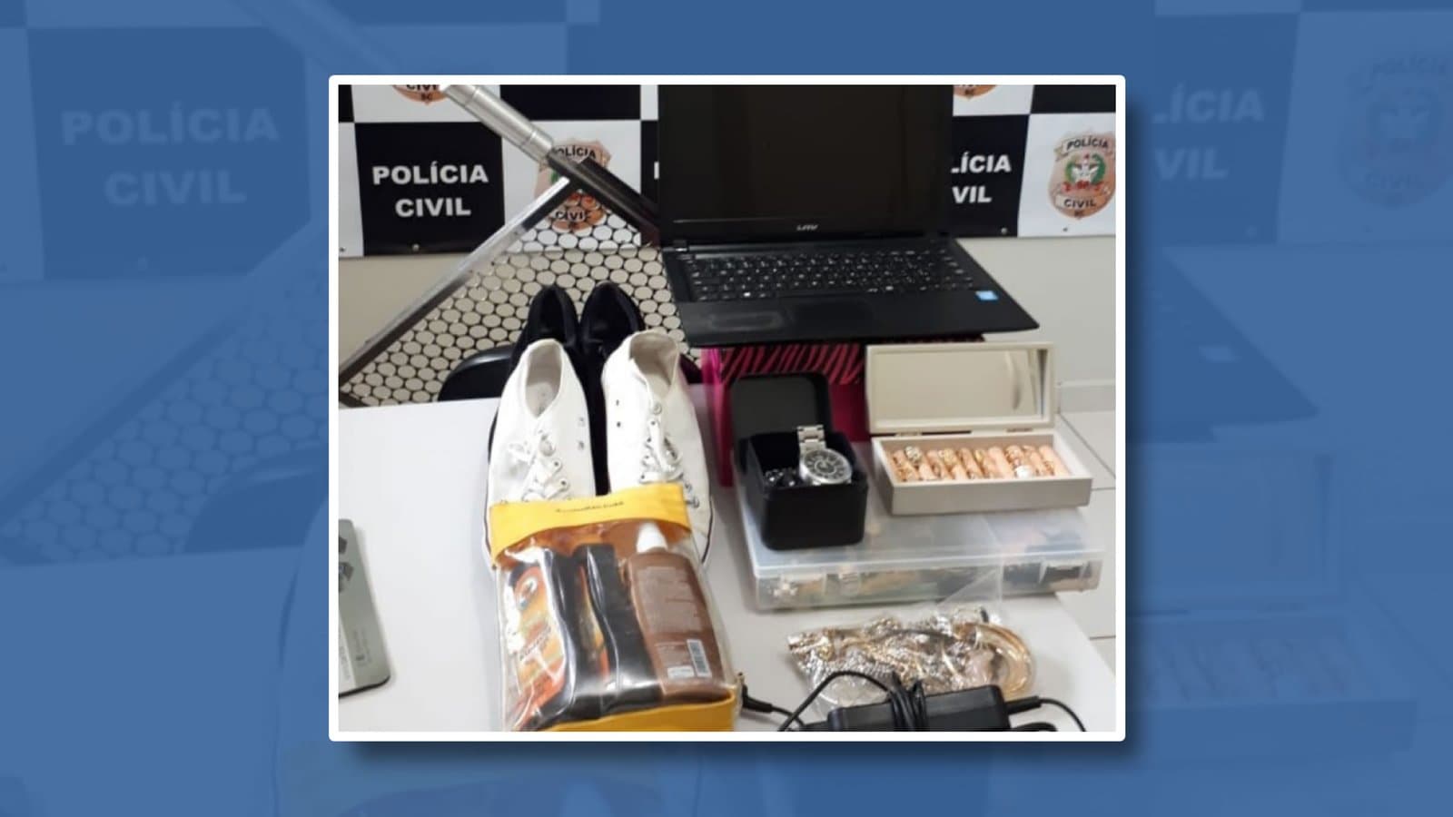 Polícias Civil e Militar recuperam objetos furtados de residência