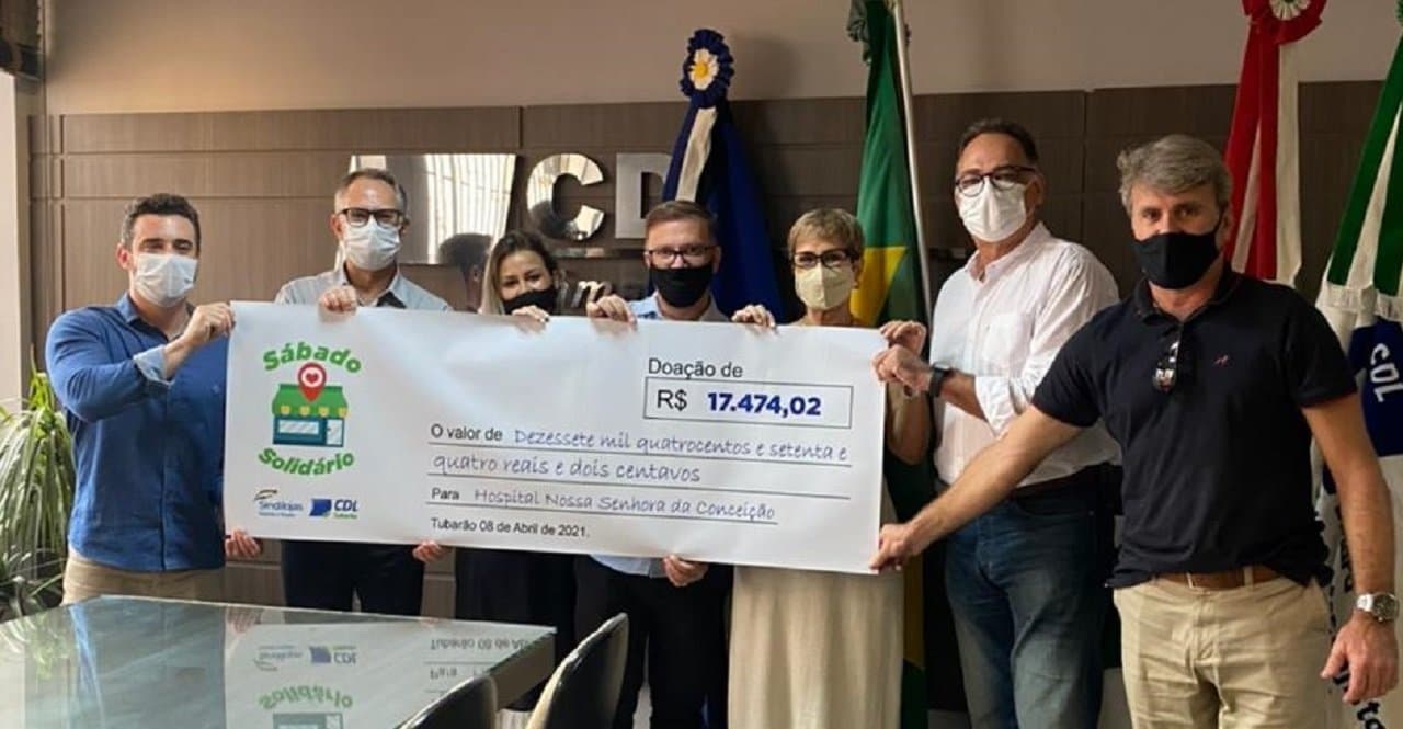 Hospital Nossa Senhora da Conceição recebe repasse da CDL, resultado das doações do “Sábado Solidário"