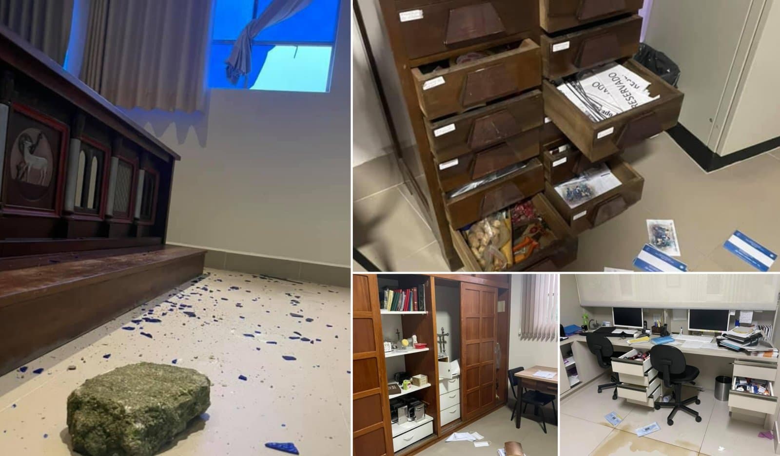 Catedral e Centro de Atividades são arrombados e vandalizados