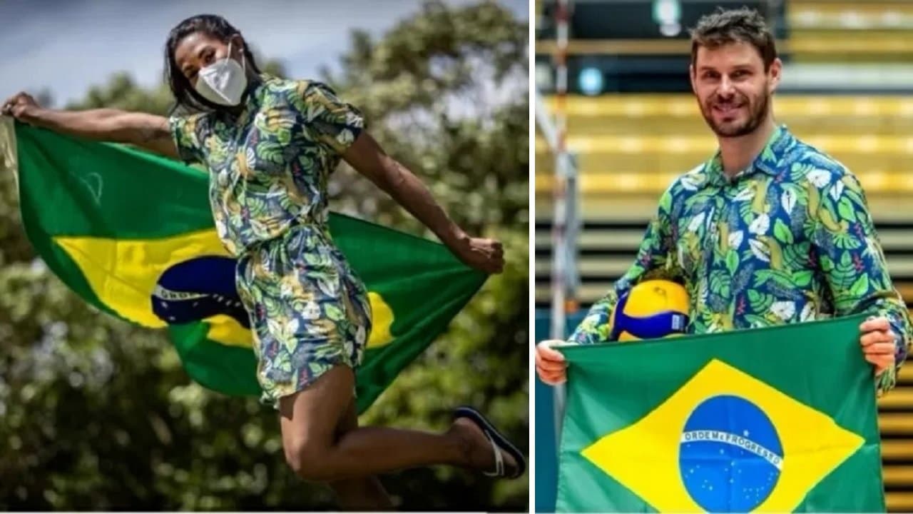 Bruninho e Ketleyn Quadros serão porta-bandeiras do Brasil na Olimpíada de Tóquio