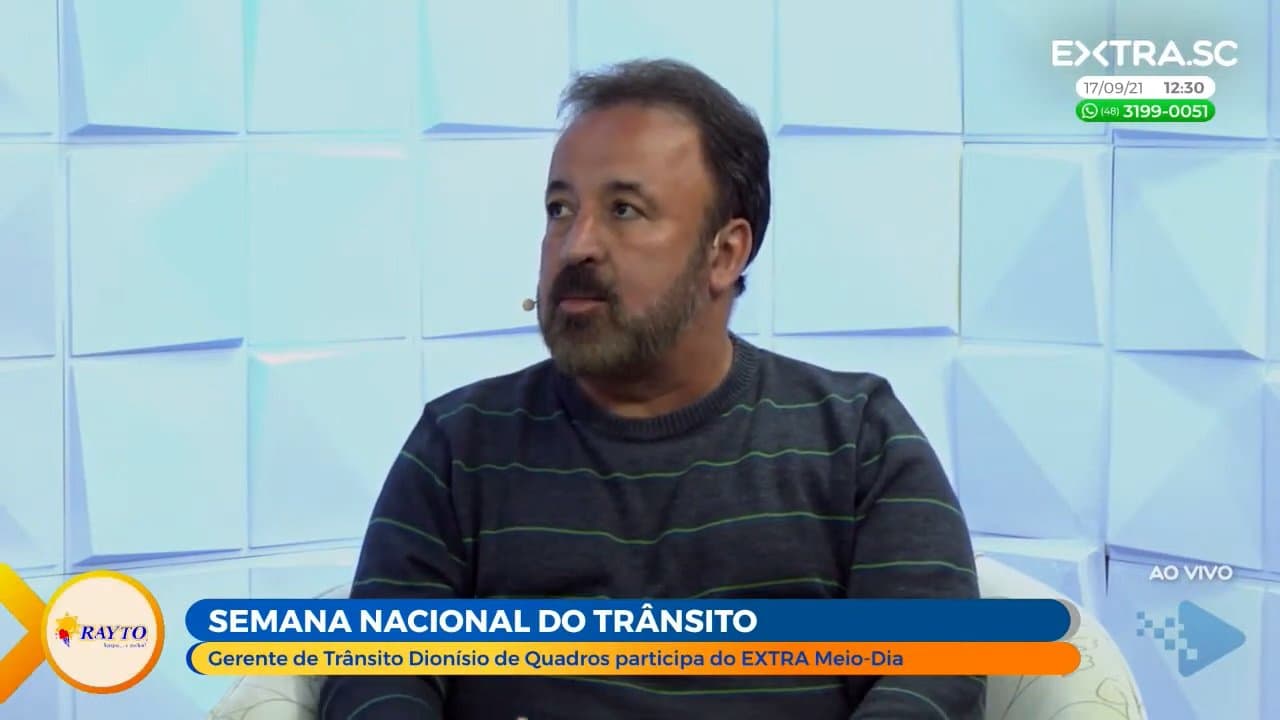 ASSISTA: Dionísio de Quadros convida para as atividades da Semana Nacional do Trânsito