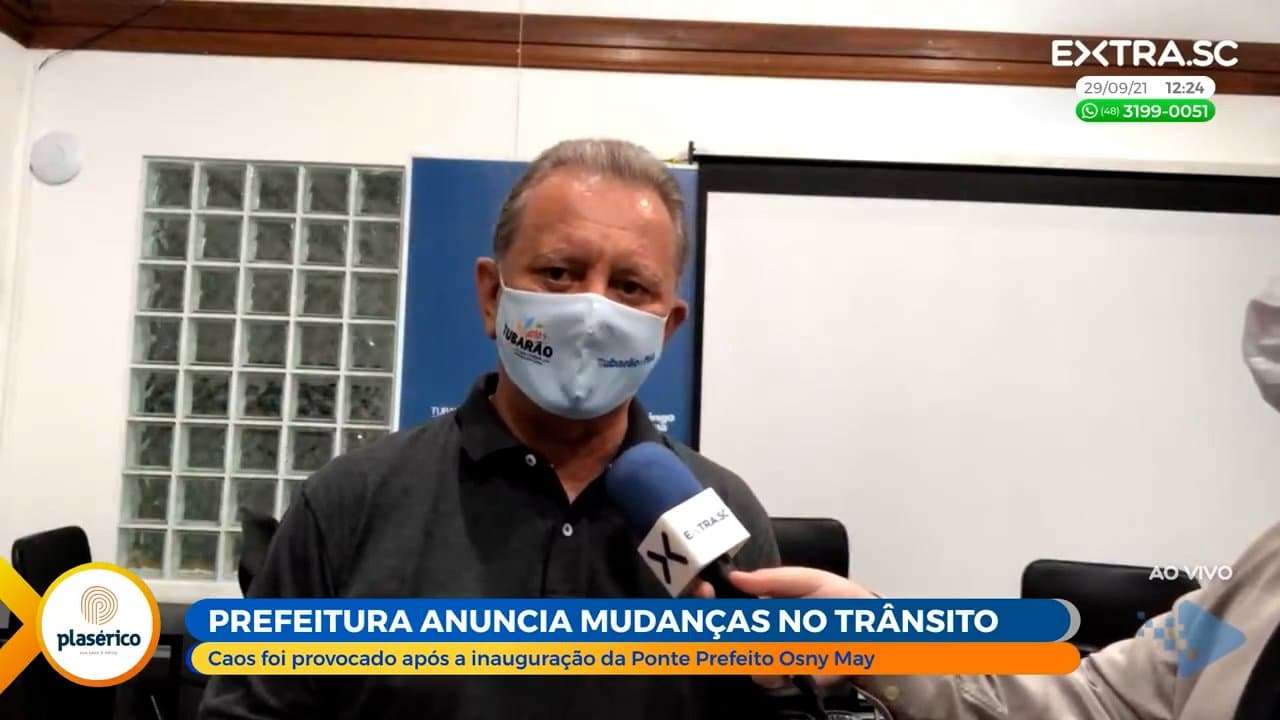 Prefeito Joares Ponticelli fala sobre as alterações no trânsito do acesso norte de Tubarão