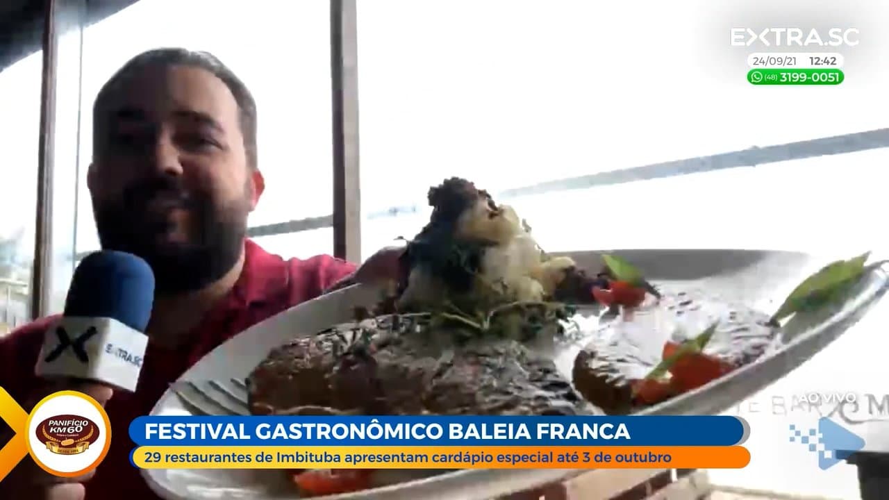 ASSISTA: Ao vivo da Praia da Rosa, conheça um dos pratos do "Festival Baleia Franca"