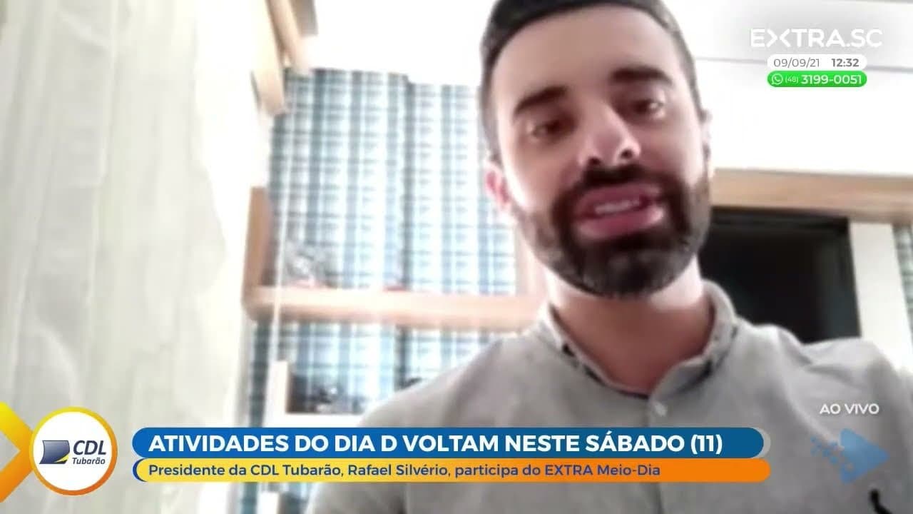 ASSISTA: Presidente da CDL Tubarão, Rafael Silvério anuncia volta das atividades do Dia D