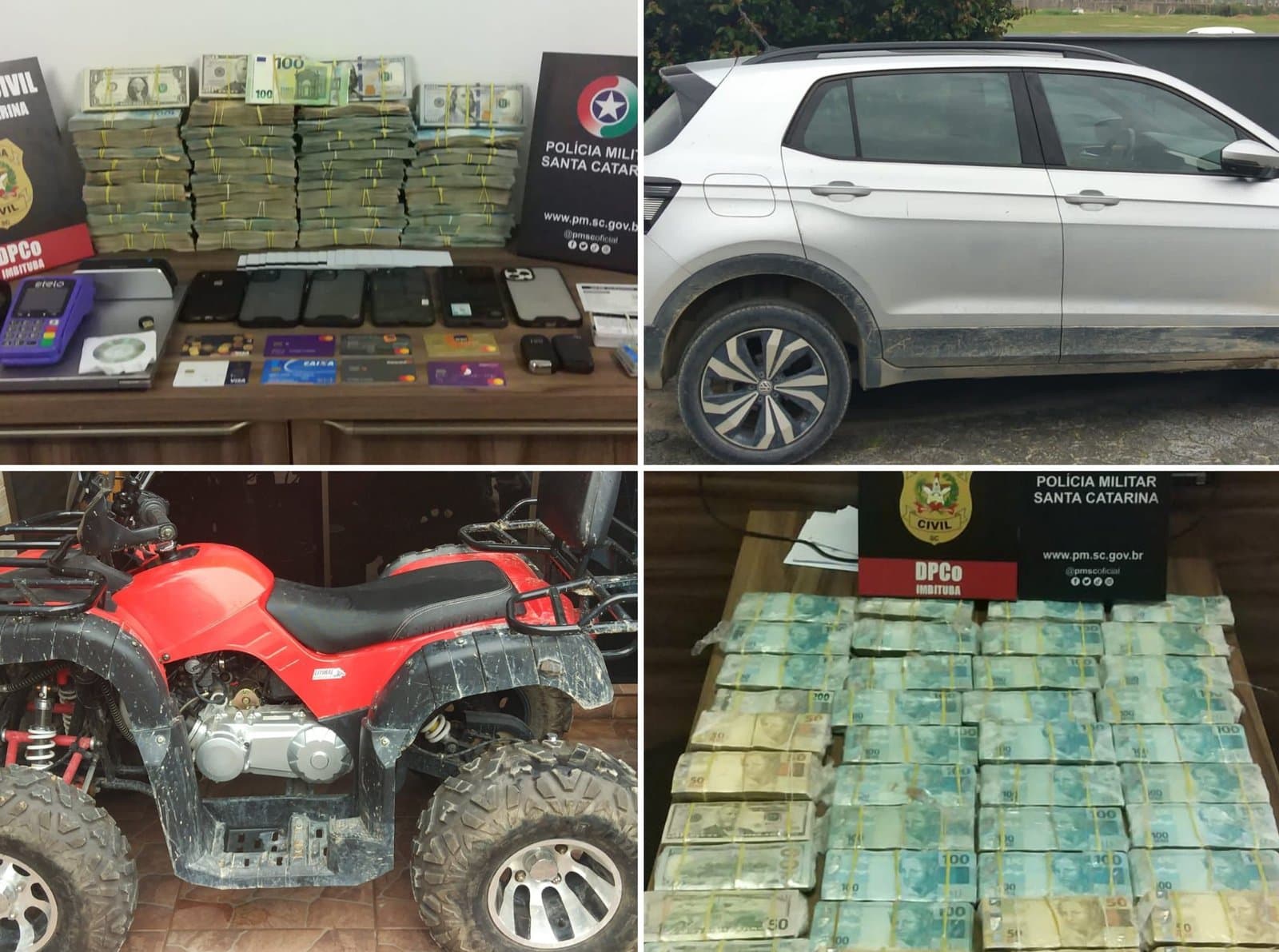 Foragido é preso com quase meio milhão de reais, veículos e cartões de crédito em branco