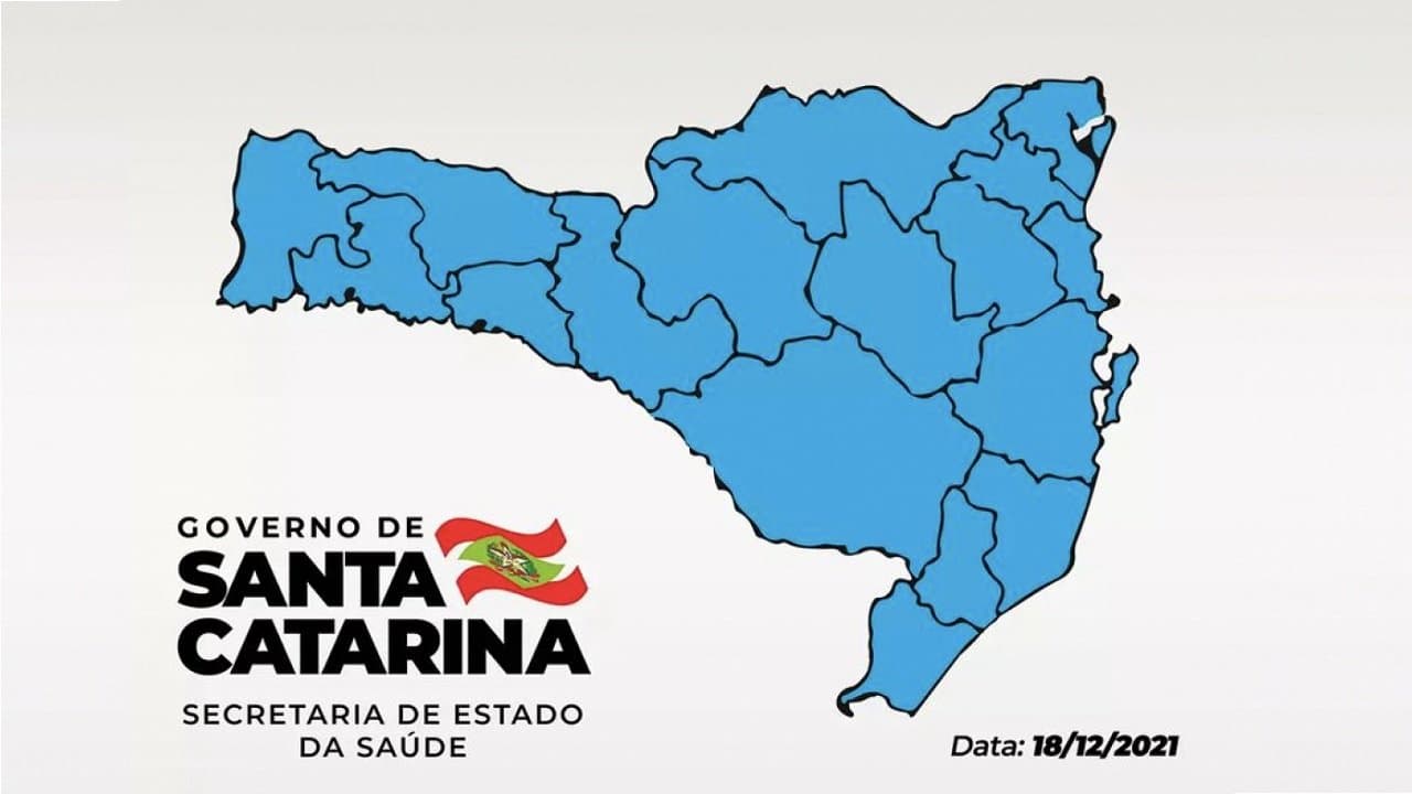 Todas as regiões de Santa Catarina seguem no nível moderado para Covid-19