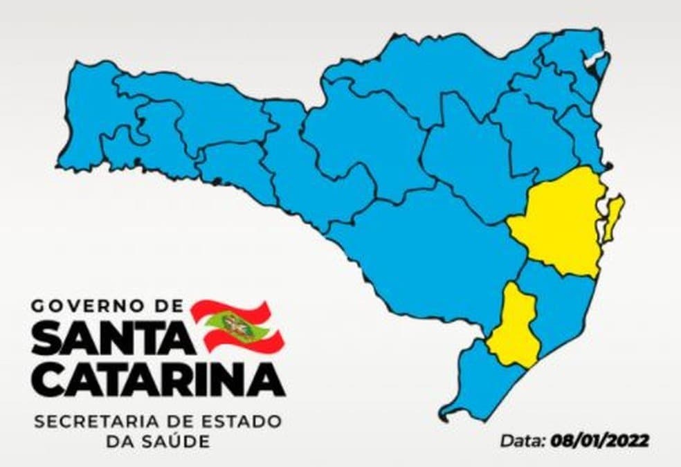 Duas regiões regridem para nível alto no Mapa de Risco para Covid-19 em SC
