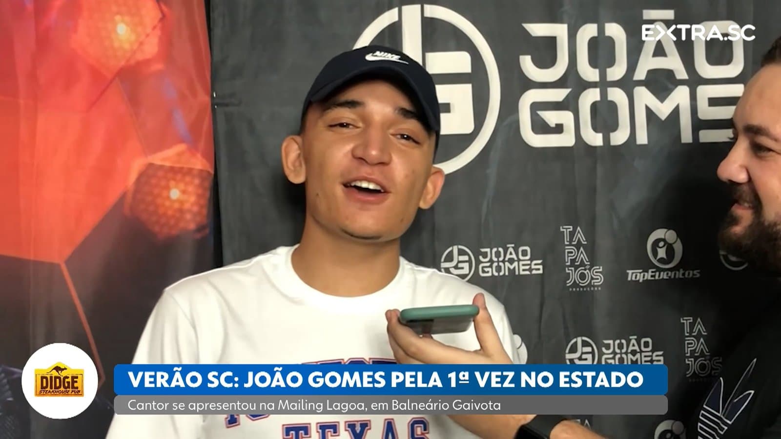 João Gomes faz primeiro show em Santa Catarina e conversa com o EXTRA.SC; assista!