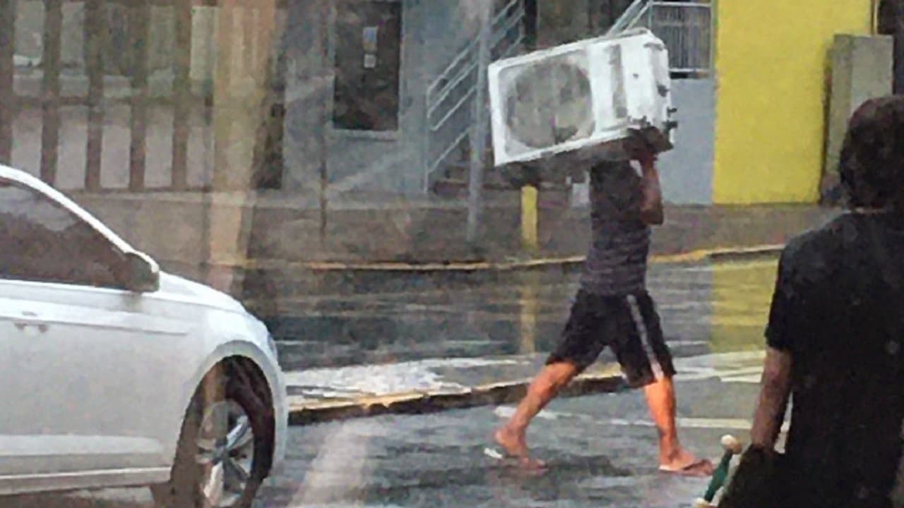 Homem é preso após furtar motor de ar-condicionado em plena luz do dia