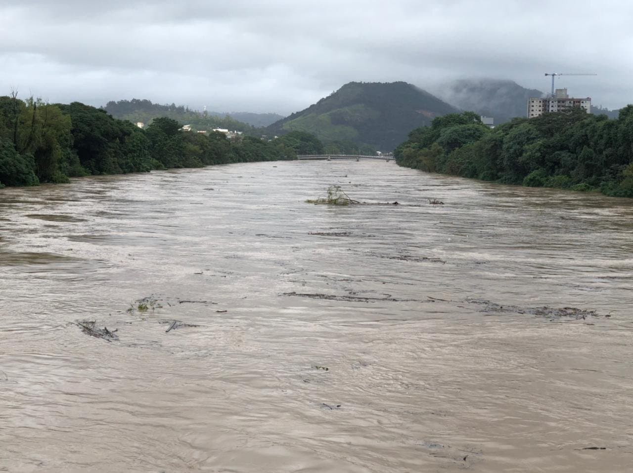 Nível do Rio Tubarão atinge estado de emergência
