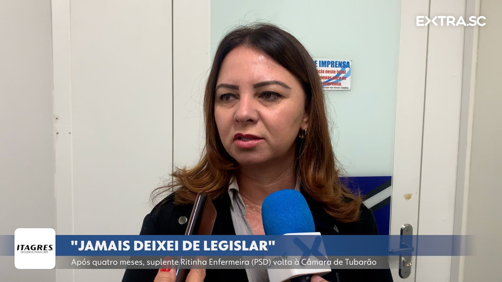 "Jamais deixei de legislar", afirma vereadora Ritinha em volta à Câmara de Tubarão