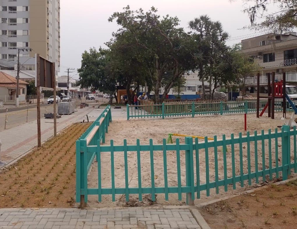 Revitalização da Praça General Osvaldo Pinto da Veiga deverá ser concluída esta semana