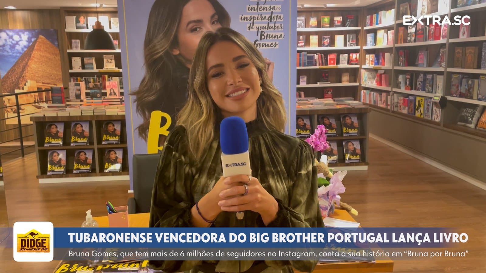 Tubaronense vencedora do "Big Brother Portugal" lança livro no Farol Shopping