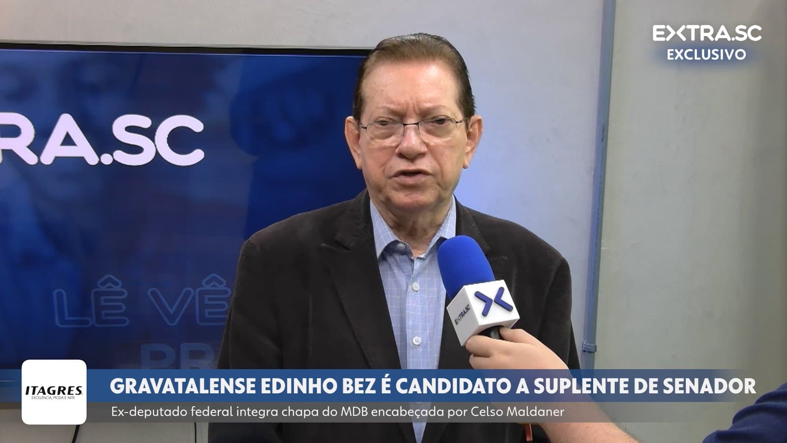 Gravatalense Edinho Bez é candidato a suplente de senador pelo MDB