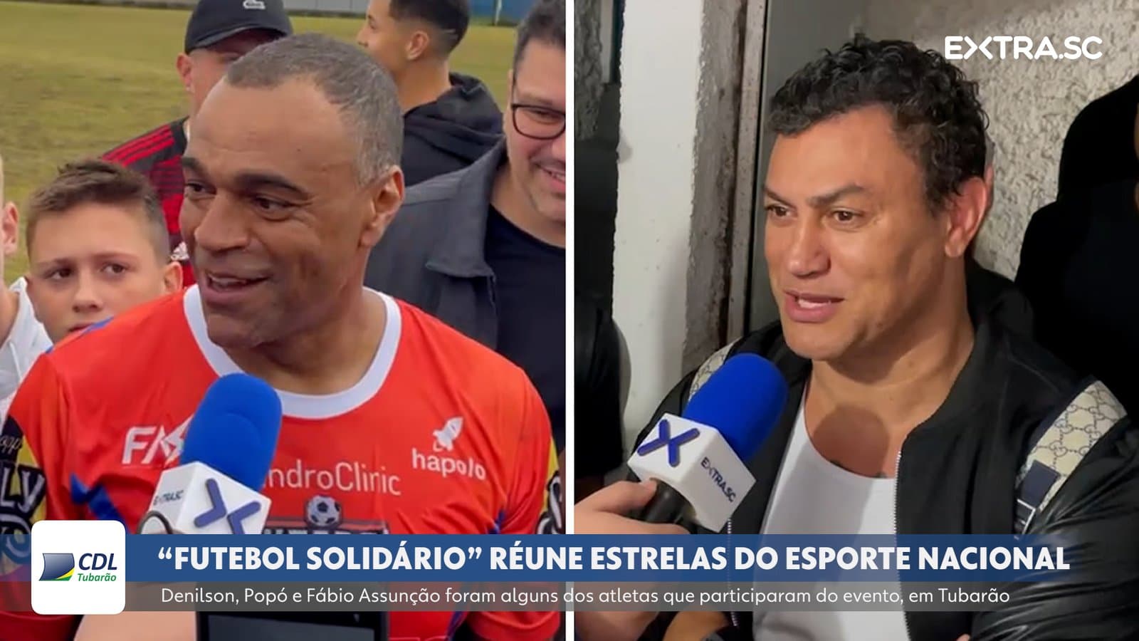 "Futebol Solidário" reúne craques como Denilson e Popó; assista!