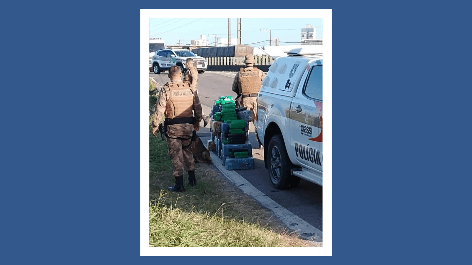 Homem provoca perseguição policial após ser abordado com 667 quilos de maconha