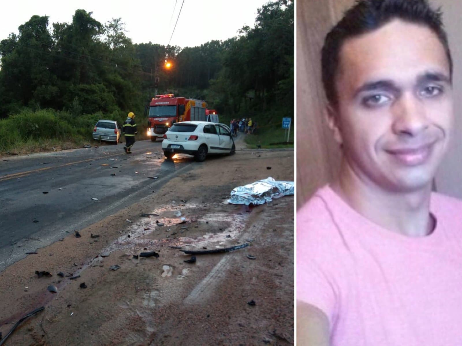 Homem morre em acidente envolvendo três veículos