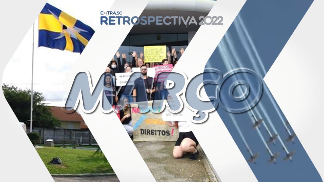 MARÇO: Capivari de Baixo celebra 30 anos com professores em greve e Esquadrilha da Fumaça dá show nos ares de Tubarão