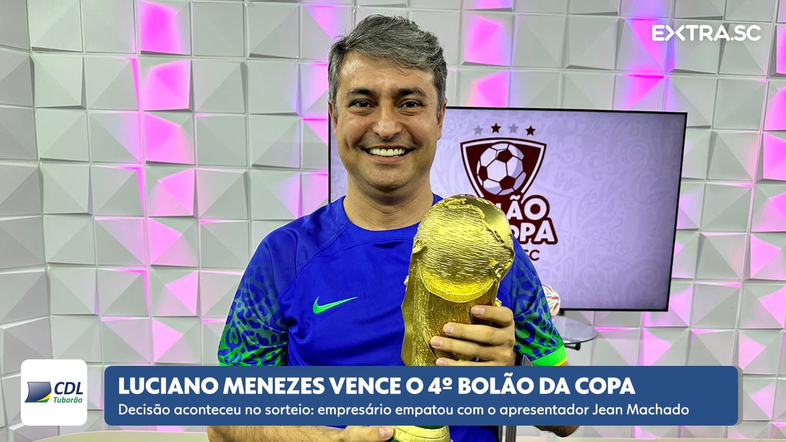 Luciano Menezes é o campeão do 4º Bolão da Copa do EXTRA.SC