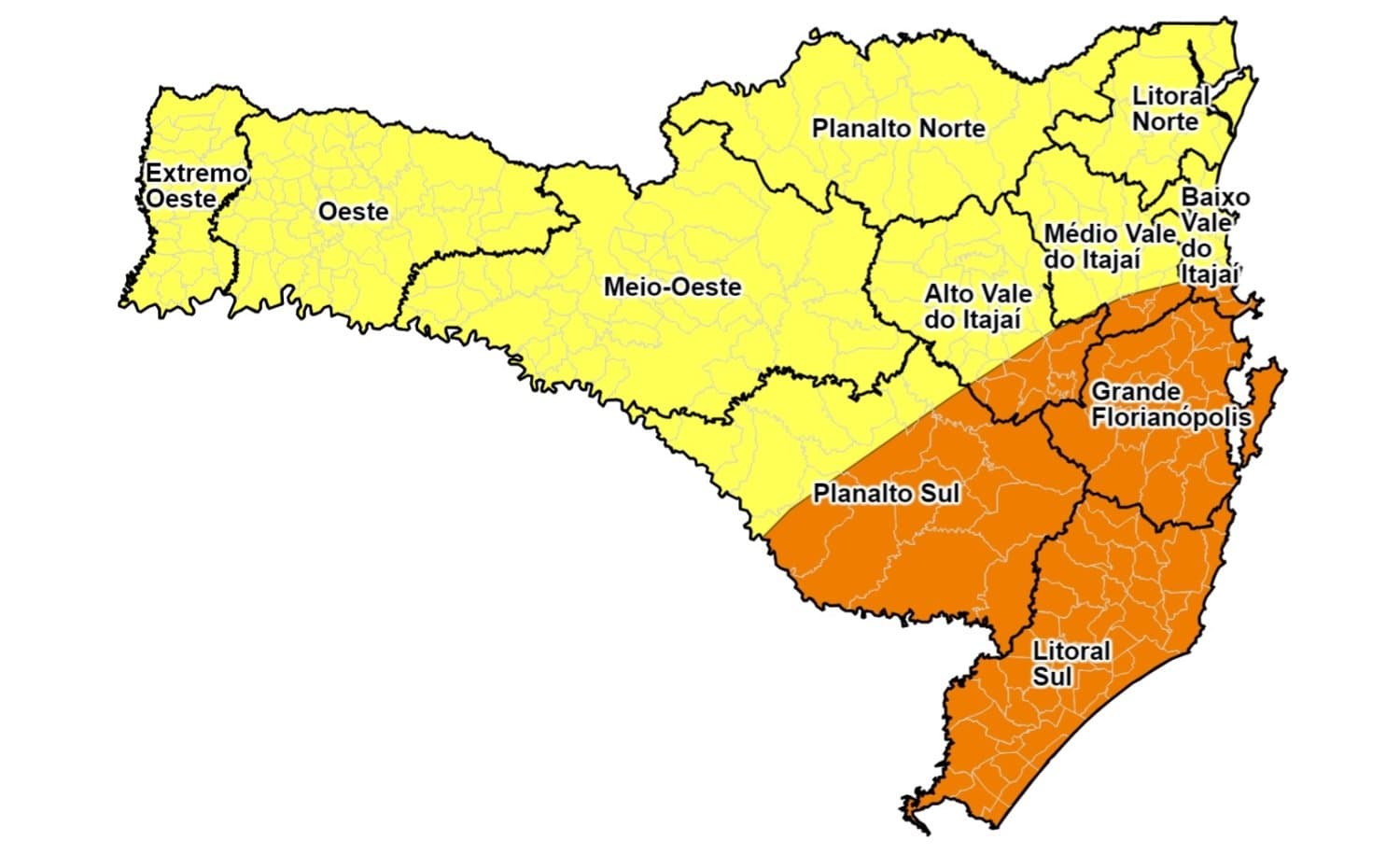 Ciclone e frente fria vão dar sobrevida aos temporais em SC